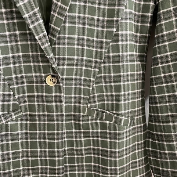 Green Plaid Blazer - Picture 2 of 2